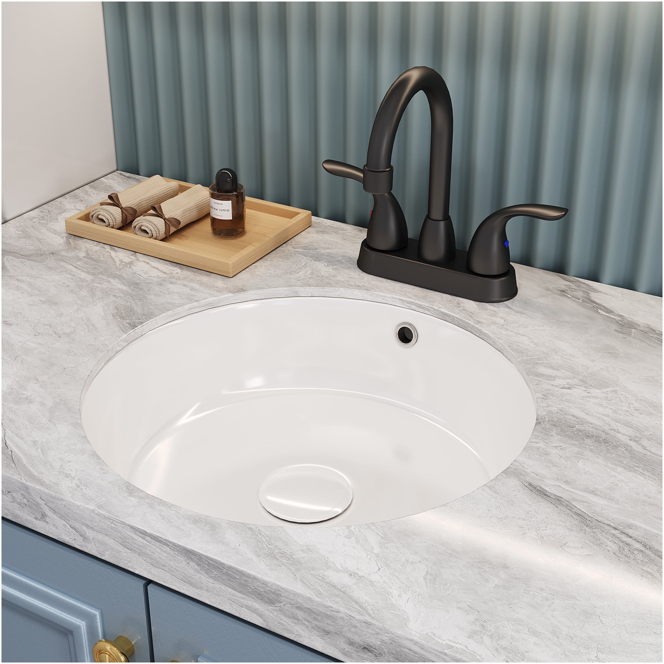 JERFIT 2 or 3 Hole Bathroom Sink Faucet Matt Black, 12.06" Centerset Vanity Faucet with 360° Swivel Spout, CUPC Certified Low Flow Waterfall Bath Faucet