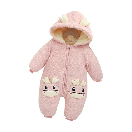 

Huachen Children s Winter Warm Teddy Fleece Baby Onesie