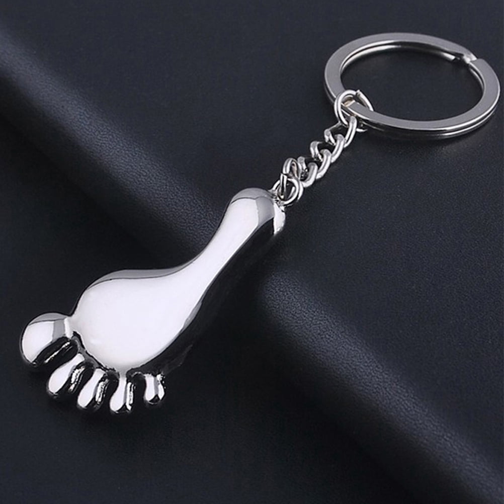 WORGEOUS 20 Pcs Feet Shaped Keychain Decorative Key Ring Holder Pendant Delicate Keychain Exquisite Footprint Keychain Decorative Keyring