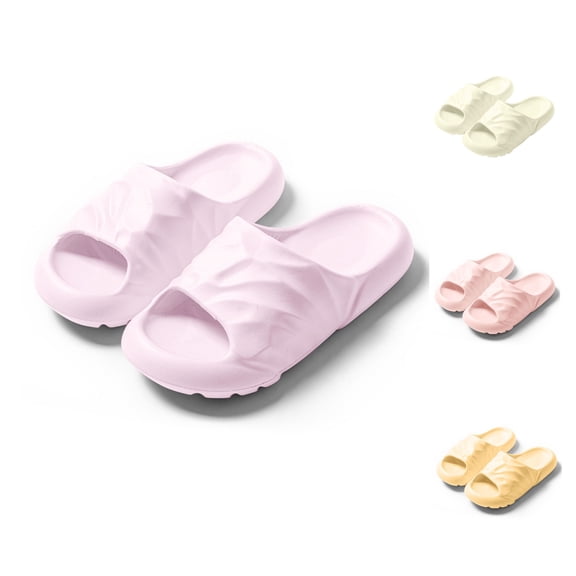 Bixock Slippers for Women,Women's Shower Slides Solid Color Lightweight with Slip Sole for Home and Bathroom Sandals