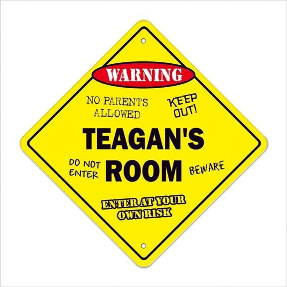 12 in. Teagans Crossing Zone Xing Room Sign