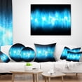 thumbnail image 4 of Designart Blue Ice Flame Abstract - Abstract Throw Pillow - 16x16, 4 of 5