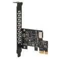 thumbnail image 1 of USB3.2 GEN1 Expansion Card, Black Riser Card PCIE To USB 3.2 Expansion Card High Speed  For Desktop Front Type C PCIE X1 To USB3.2, 1 of 8