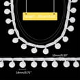 thumbnail image 3 of 20Yards Large Pom Poms Balls Fringe Trim 18mm Round Pompoms Ball Tassel Trim 10mm White Ribbon Sewing Fringe Tassel Lace Accessory, 3 of 9