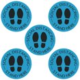 thumbnail image 2 of Coofit 5PCS Floor Sign Self-adhesive Social Distancing Floor Decal Sticker Safety Sign, 2 of 10
