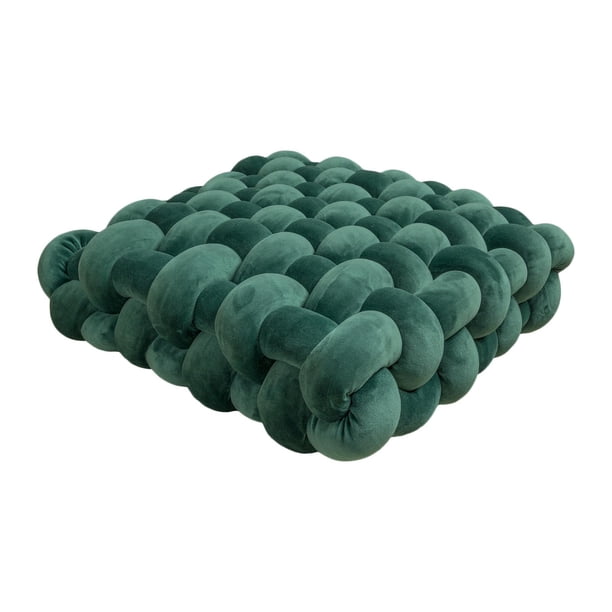 Almohada de nudo decorativa suave para regalo de cumpleaños, hecha a mano para dormitorio y oficina. Verde