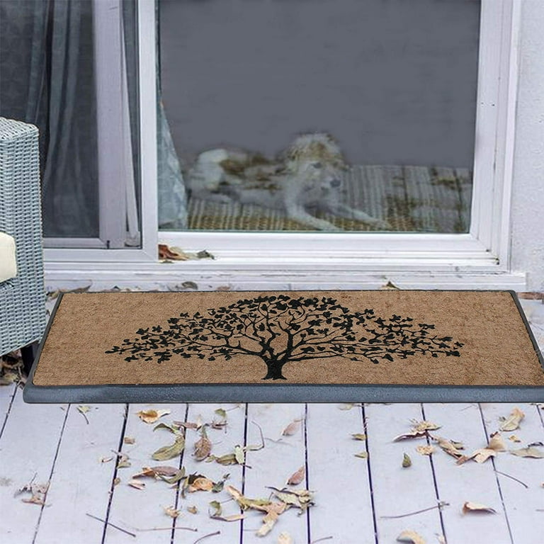 Tree of Life Double Door Mat Non Slip Patio Doormat Welcome Front