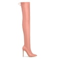 thumbnail image 3 of Liliana Rose Nude Pointy Thigh High Over-Knee Boots Stiletto Fashion Dress Boots (8), 3 of 4