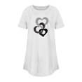 thumbnail image 3 of FAIWAD Tuniques à Manches Courtes pour Femmes, Col Rond, Blouses Amples, T-shirts Graphiques avec Cœur Mignon, 3 of 3