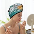 thumbnail image 3 of Yiaed Underwater Swimming Duck Print Hair Cap with Button,Coral Fleece Hair Towel Wrap for Women Wet Hair,Quick Dry Turban for Wet Hair Long Thick Hair, 3 of 5