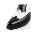 thumbnail image 6 of Fangasis Mens Dress Shoes Comfort Oxfords Lace Up Brogues Driving Non Slip Leather Shoe White Black 10, 6 of 9