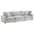 thumbnail image 2 of Modway Commix Down Filled Overstuffed Performance Velvet 3-Seater Sofa in Light Gray, 2 of 10