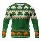 thumbnail image 3 of Ceisia Men's St. Patrick's Day Multi-Color Clover Print Waffle Knit Long Sleeve Crew Neck Casual Top Orange M Gifts, 3 of 8