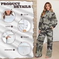 thumbnail image 6 of Yuyamidu Women's Tracksuits Drawstring Pullover Sweatshirt Wide Leg Sweatpants Camouflage Matching Sweatsuit 2 Piece Outfits Loungewear Lounge Sets Soft Cozy Tops Bottoms Clothes Set, 6 of 7