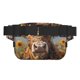 thumbnail image 3 of Disketp Cute Cow Sunflower Crown A Riñonera de Doble Capa, Bolsa de Cintura Ajustable para Viajes, Correr y Senderismo, Riñonera Ligera para Hombre y Mujer, 3 of 9
