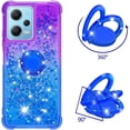 thumbnail image 3 of Slim Fit Phone Case for Redmi Note 12 4G, Bling Shiny Quicksand Effect TPU Bumper Case with Four Corners Heavy Anti-Fall Protection for Redmi Note 12 4G,Purple Blue, 3 of 14
