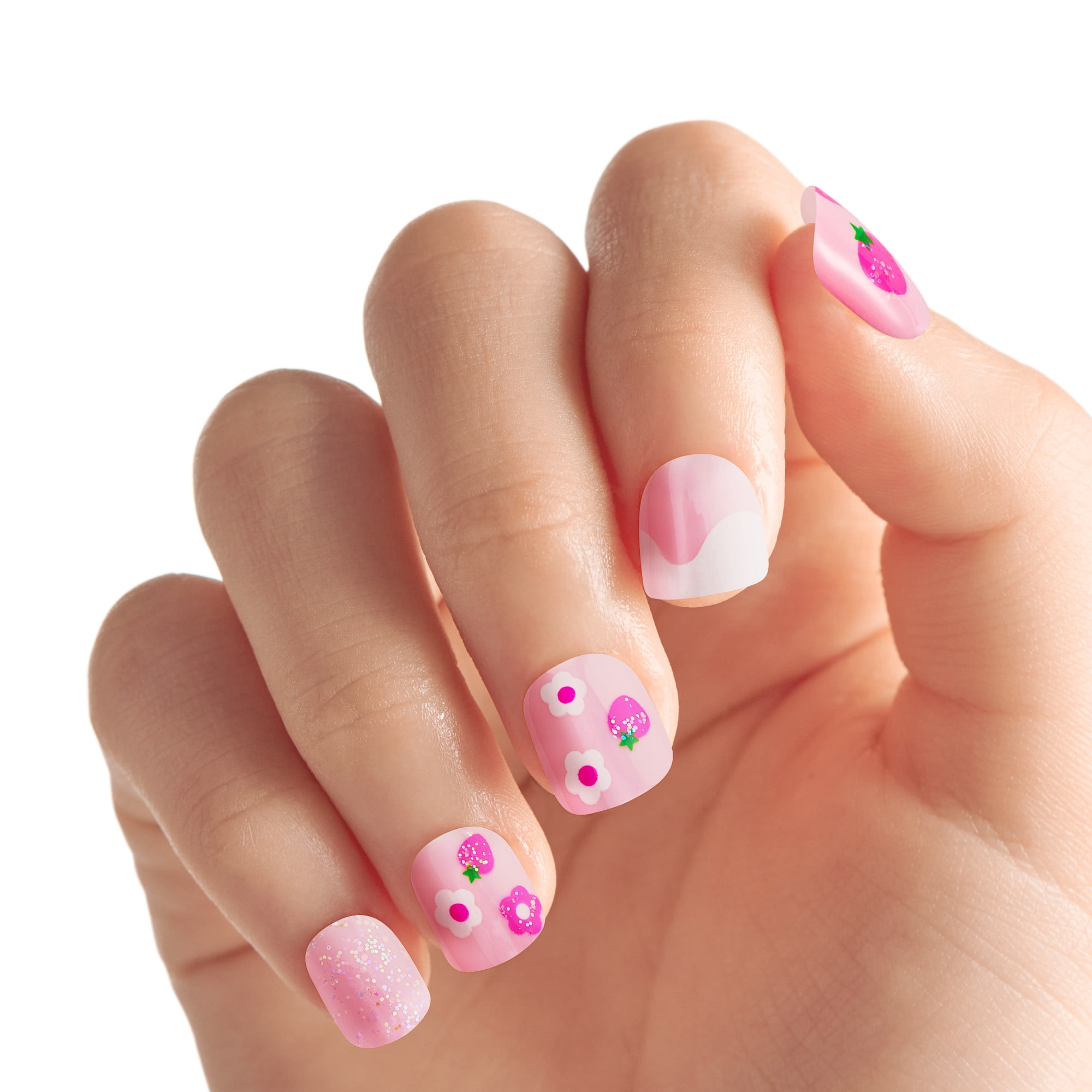 KISS imPRESS Kids - Berry Cute, Pink, Squoval, Kids Nails