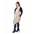 thumbnail image 2 of Chaleco largo asimetrico Roman Fashion /Tallas Extras, 11970 (Beige) beige 42, 2 of 5