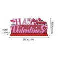 thumbnail image 3 of Clearance Under $5!Yyuenw Valentine's Day Decorations, Love Sign, Happy Valentines Day Be Mine Table Centerpieces, Glitter Pink and Red Love Hearts Holiday Wooden Signs for Home Party, 3 of 5