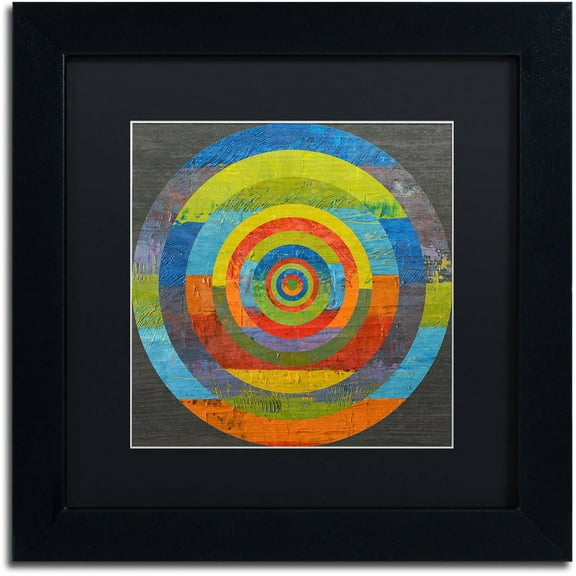 Trademark Fine Art "Full Circle" Canvas Art by Michelle Calkins, Black Matte, Black Frame