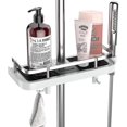 thumbnail image 4 of Shower Shelf Without Drilling Adjustable Shower Shelf For The Shower Rod Bathroom Storage With Shower Holder Shelf With 2 Small Hooks--, 4 of 5