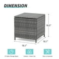 Outdoor Wicker Side Table, Allweather Rattan Small Storage Box End