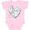 AD-Pink, variant on Lung Cancer Awareness White Ribbon Around Heart Boys or Girls Baby Bodysuit