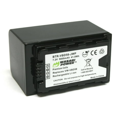 Wasabi Power Battery for Panasonic VW-VBD58, AG-VBR89G (5800mAh)