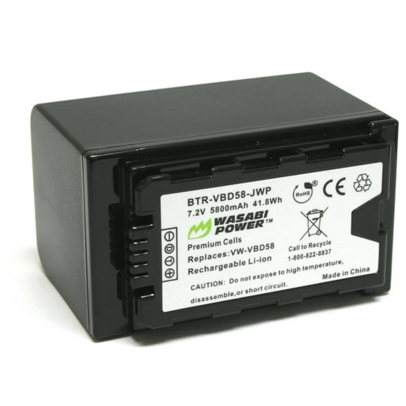 Wasabi Power Battery for Panasonic VW-VBD58, AG-VBR89G (5800mAh)