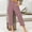 Pink, variant on Plus Size Womens Pants Pleated Capri Pants Bottoms 7/8th Cuffed Beige Wide Leg Trousers Women,XXXL