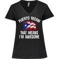 thumbnail image 3 of Inktastic Puerto Rican Awesome Women's Plus Size V-Neck T-Shirt, 3 of 5