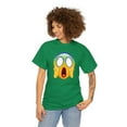 thumbnail image 3 of Scream emoji graphic t shirt smiley face t shirt Unisex Heavy Cotton Tee, 3 of 8