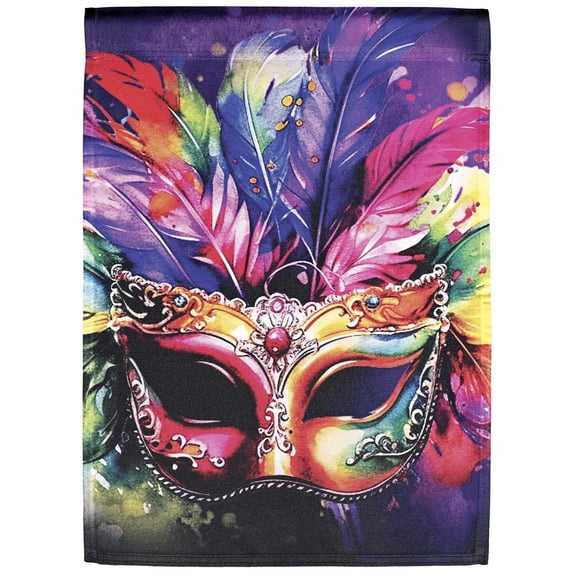 Dicksons Magnolia Garden Outdoor Flag Decoration For Garden, Yard, Or Walkway Large 30 x 44, Weather Resistant Polyester, Mardi Gras Mask
