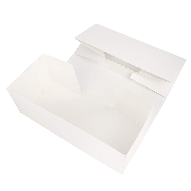 O'Creme Eco-Friendly White Rectangular Cake Box with Scalloped