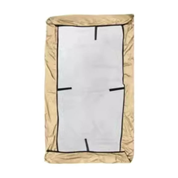 Beige Outdoor Swing Canopy Replacement Cover 3 Seater Porch Replacement Canopy for Swing Top Cover 75"x 47" Waterproof UV Resistant Sun Sahde for Garden Patio Hammock Outdoor All Weather Protection