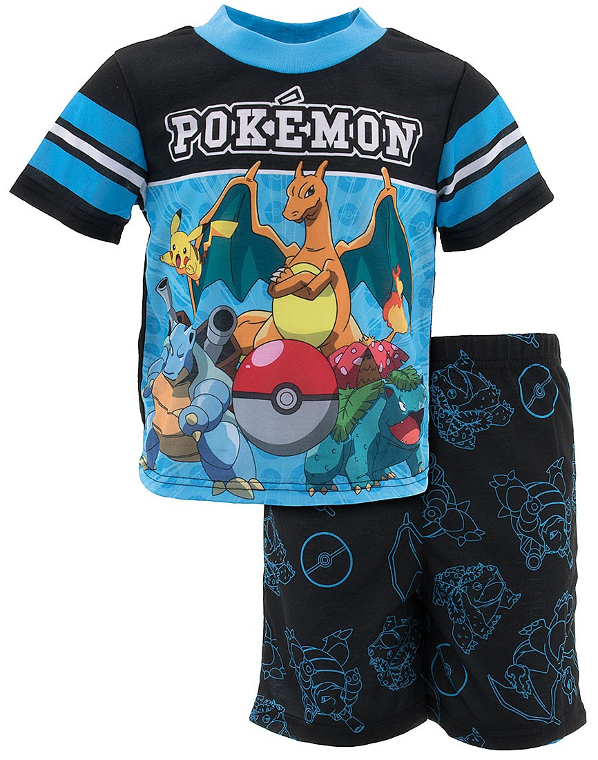 Pokémon Pokemon Big Boys' "Blueprint" 2Piece Pajamas (Sizes 8 20