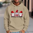 thumbnail image 2 of qelini Funny Hoodies for Men Christmas Long Sleeve Pullover Dwarf Print Drawstring Hooded Sweatshirts Holiday Tops, 2 of 3