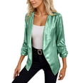 thumbnail image 4 of QHFBli Women Sequin Jacket Glitter Sparkle Open Front Casual Long Sleeve Blazer Coat, 4 of 8
