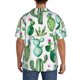 thumbnail image 3 of Fotbe Cactus Plants1 Camisa Estampada de Manga Corta para Hombre, Casual de Verano, Estilo Playero, Sin Arrugas-Large, 3 of 5