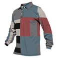 thumbnail image 4 of Vedolay Big Mens Polo Shirts Classic Fit Tops Buttons Polo Shirt Long Sleeve Pullover D,XL, 4 of 5