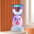 thumbnail image 3 of Cepillo de dientes eléctrico sónico para niños de 360 grados, recargable en forma de U, cepillo de dientes inteligente para niños, luz azul, IPX7, taza de desinfección UV, 3 of 5