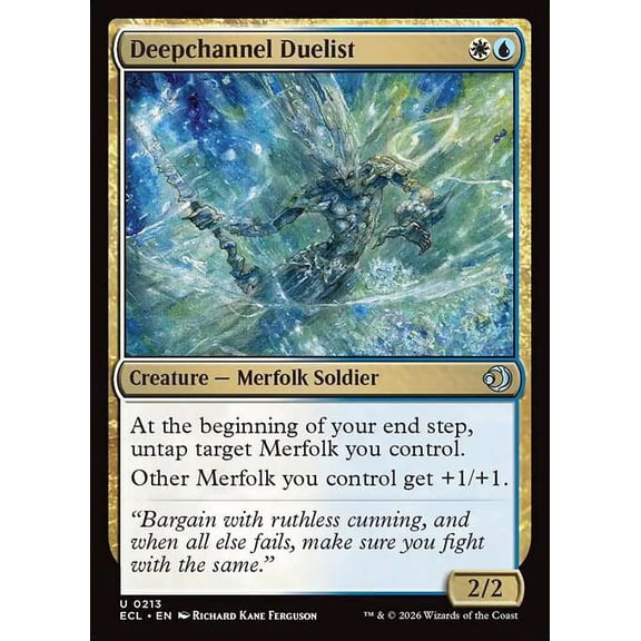 MtG Lorwyn Eclipsed Uncommon Deepchannel Duelist #213