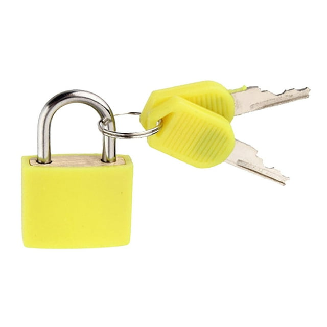 GROWTH TANK Mini Cadenas 2 Clés Anti-Vol Housse Durable pour Sac à Main Sacs de Sport Étui de Rangement Jaune