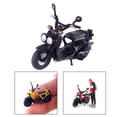 thumbnail image 3 of Modèle de Moto Miniature de Simulation 1:64 Accessoires Objets de Collection Fournitures Scènes Modèle Mini Modèle Bureau Bricolage Mise en Page Micro Paysage, Noir, 3 of 7