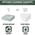 thumbnail image 7 of NOTIVIBE 12 Pack Cotton Kitchen Dish Cloths, 12 x 12 Inches Absorbent Cleaning Cloths, Soft Non-Scratch Dishwashing Towels, Reusable Quick Dry Dish Rags for Kitchen, Green, 7 of 7