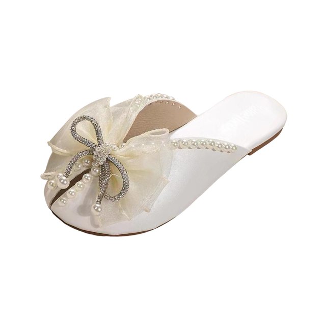 Sandalias de moda Yinane Mulas suaves y cómodas para Mujer Blanco 36