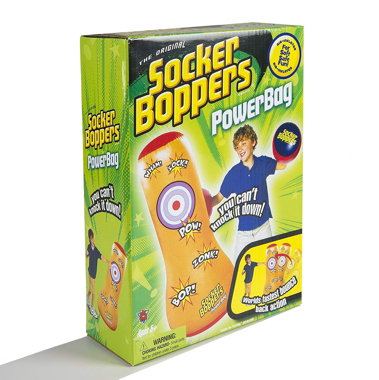 Big Time Toys Socker Bopper Power Bag Inflatable Punching Bag Toy
