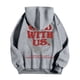 thumbnail image 4 of MHFRRA Sudadera con Capucha Estampada para Uso Diario Sudadera Informal para Mayor Comodidad y Estilo En Actividades Deportivas y de Ocio Gris claro, 4 of 5