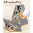 thumbnail image 4 of for Samsung Galaxy S24 Ultra Case with Magnetic Ring Stand,[Compatible with MagSafe][Military Drop Protection] Shockproof Protective Slim Phone Case for S24 Ultra, Grey, 4 of 17