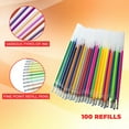 thumbnail image 4 of Nylea Gel Pen Refills, Assorted Ink Colors, 100 Count, 2 Pack, 4 of 9